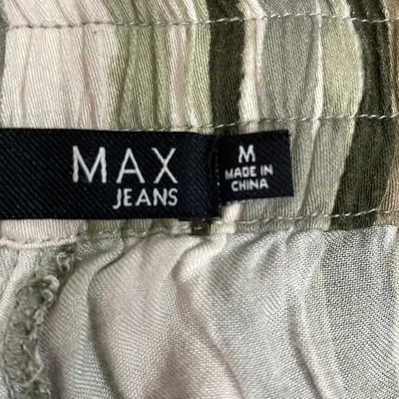 Max Jeans Soft Wide Striped Elastic Waistband Boho Pants M - Picture 11 of 15